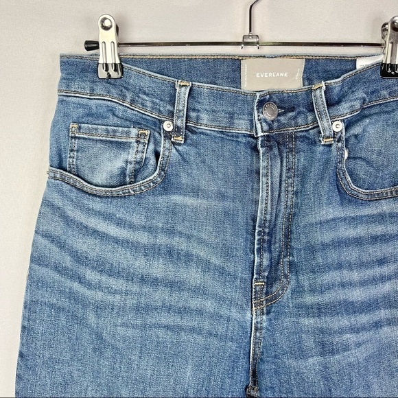 Everlane Medium Wash High Rise Straight Leg Jeans 30 - Picture 5 of 5